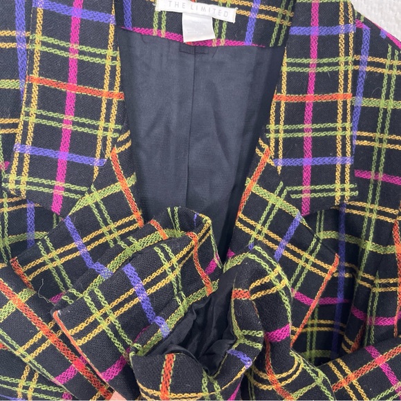 Vintage The Limited Wool Blend Blazer Women L Jacket Groovy 80s 90s USA Made - Picture 7 of 16
